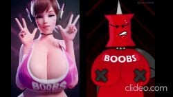 2b & Barf Bag (Battle For Bfb) Rule 34 Video – Alternate Breast Size