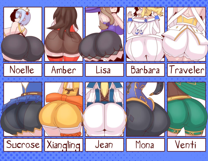 Amber & Barbara (Genshin Impact) Rule 34 – Alternate Ass Size