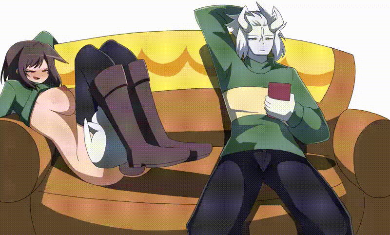 Asriel Dreemurr & Chara (Undertale) Rule 34 GIF