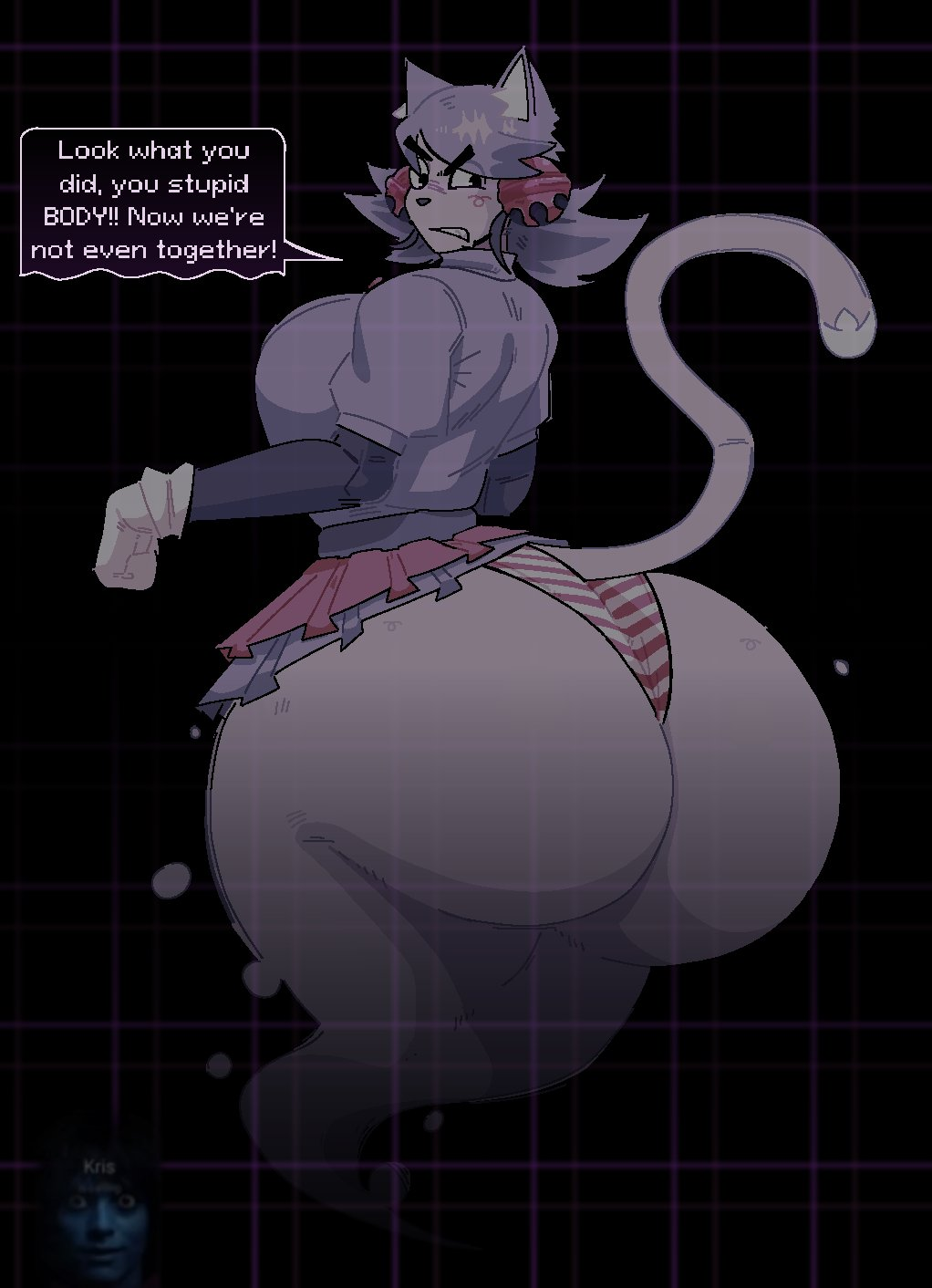 Kris & Mad Mew Mew (Deltarune) Rule 34 – Ass