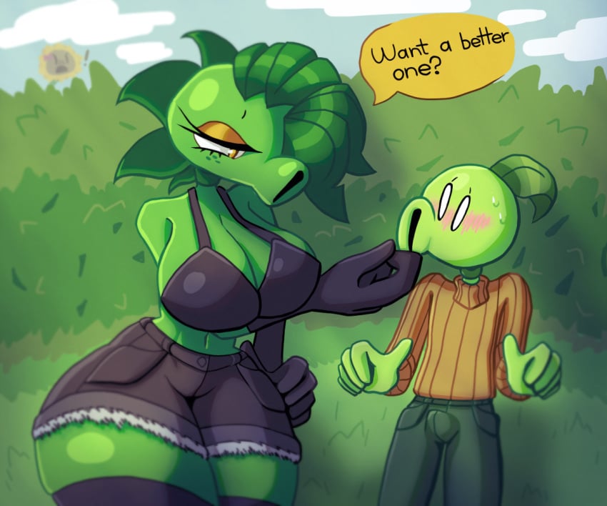 Peashooter Plants vs Zombies Rule 34 – Big Tits & Bra Hentai Pic