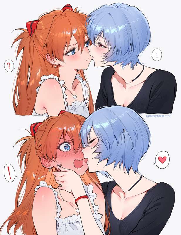 Asuka Langley Sohryu & Rei Ayanami (Neon Genesis Evangelion) Rule 34