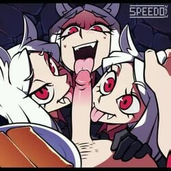 Cerberus & Helltaker Rule 34 Video – Cock Worship