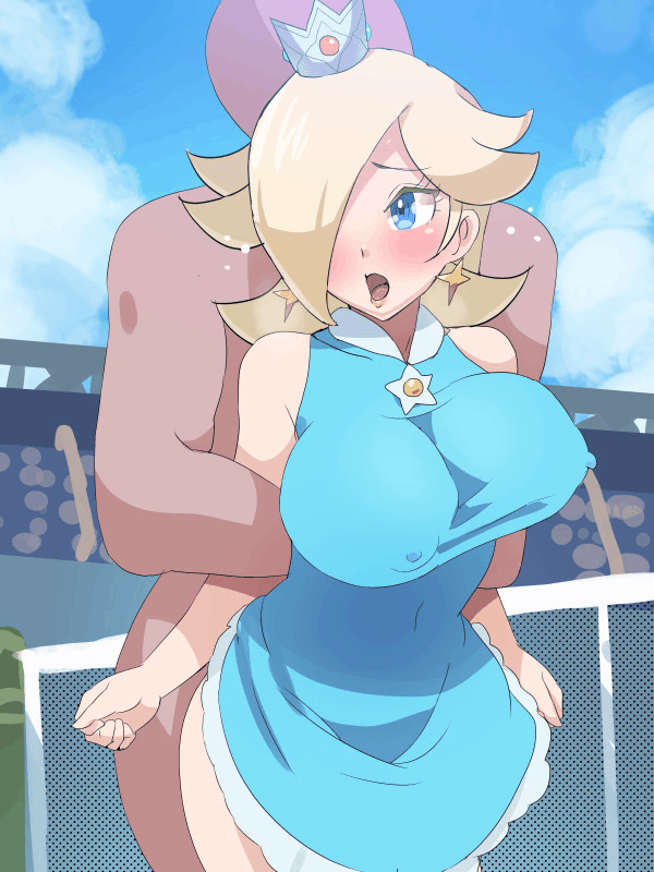 Princess Rosalina & Princess Rosalina (Mario) Rule 34 GIF