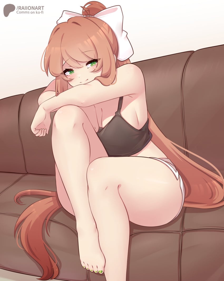Monika Doki Doki Literature Club Rule 34 – Raised Leg Hentai Pic