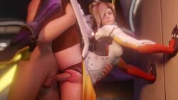 Mercy & Soldier 76 (Overwatch) Rule 34 Video – Against Wall