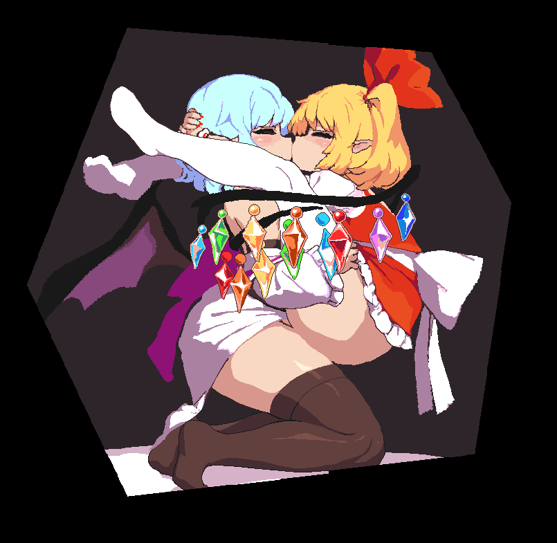 Flandre Scarlet & Remilia Scarlet (Touhou) Rule 34 GIF
