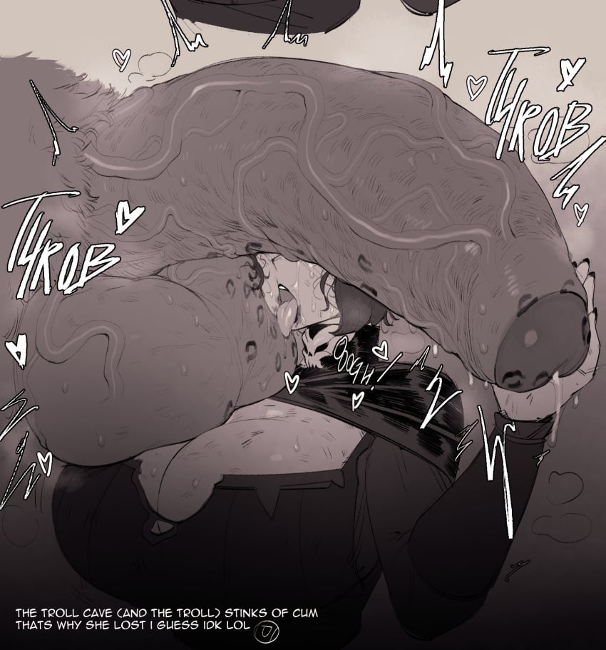 Frost Troll & Serana (Skyrim) Rule 34 – Ball Worship
