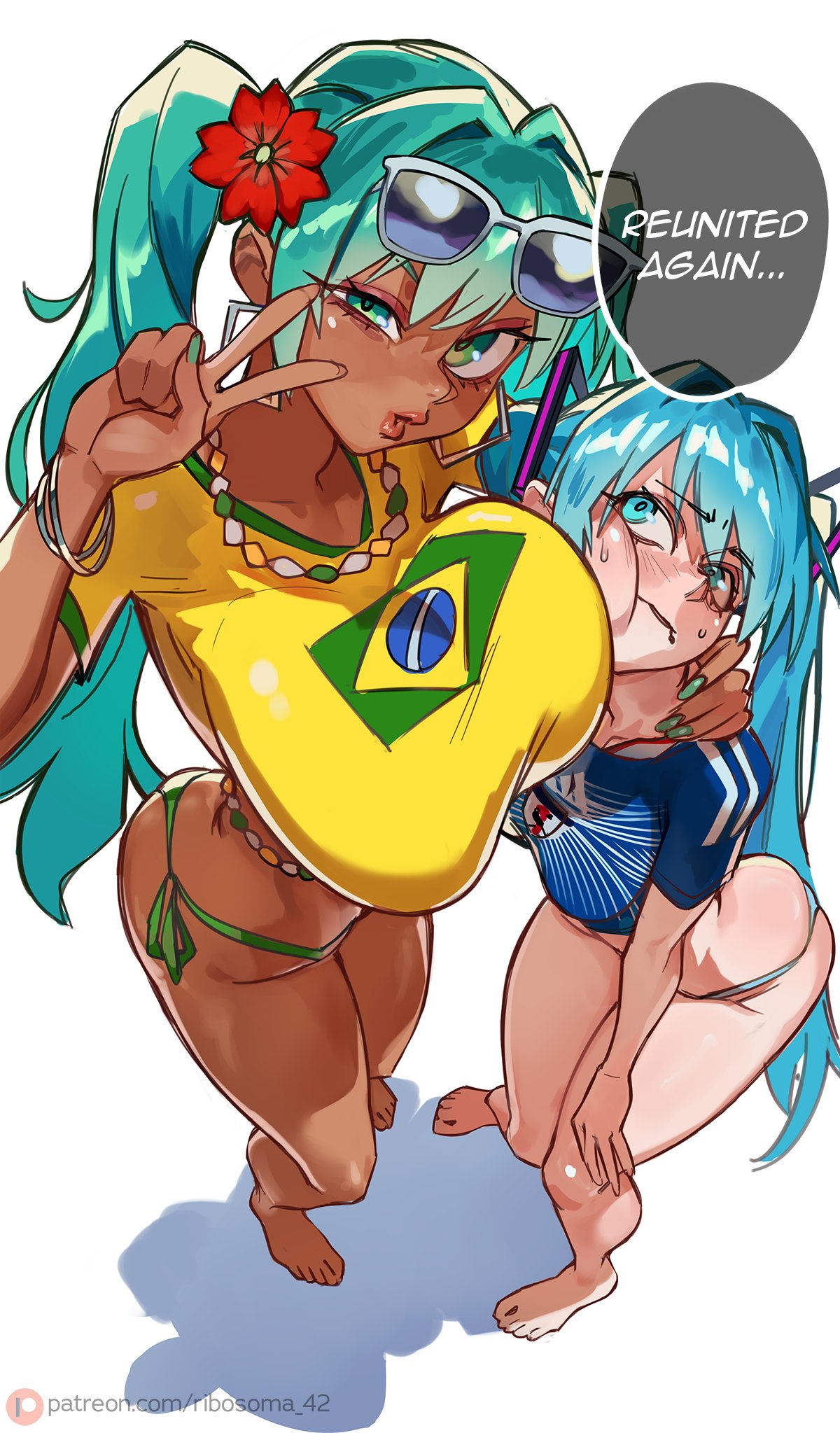 Brazilian Miku & Hatsune Miku Rule 34 – Aqua Eyes