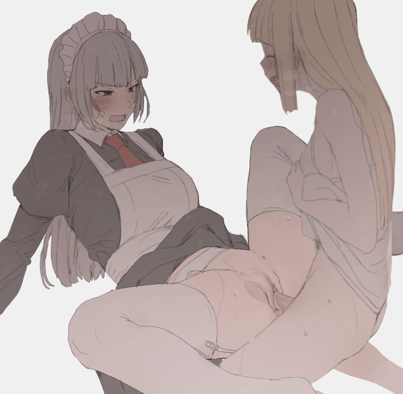 Futa-sama & Grey-haired Maid (Original) Rule 34 GIF