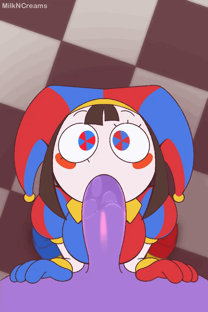 Jax & Pomni (Glitch Productions) Rule 34 GIF – Blowjob