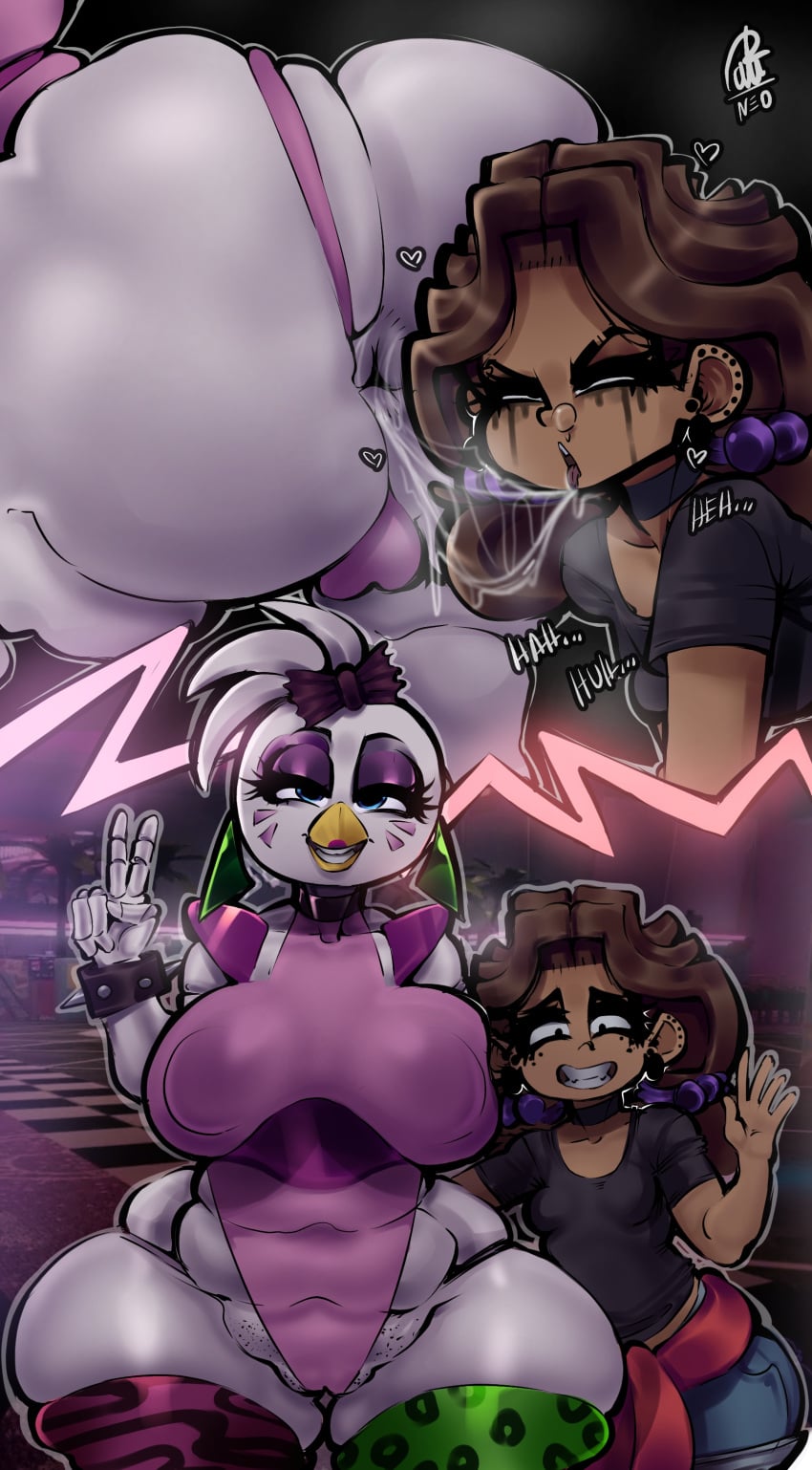 Cassie & Glamrock Chica (Five Nights At Freddy's) Rule 34