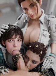 Hailey & Sharen (Nexon) Rule 34 Video – Assisted Fellatio