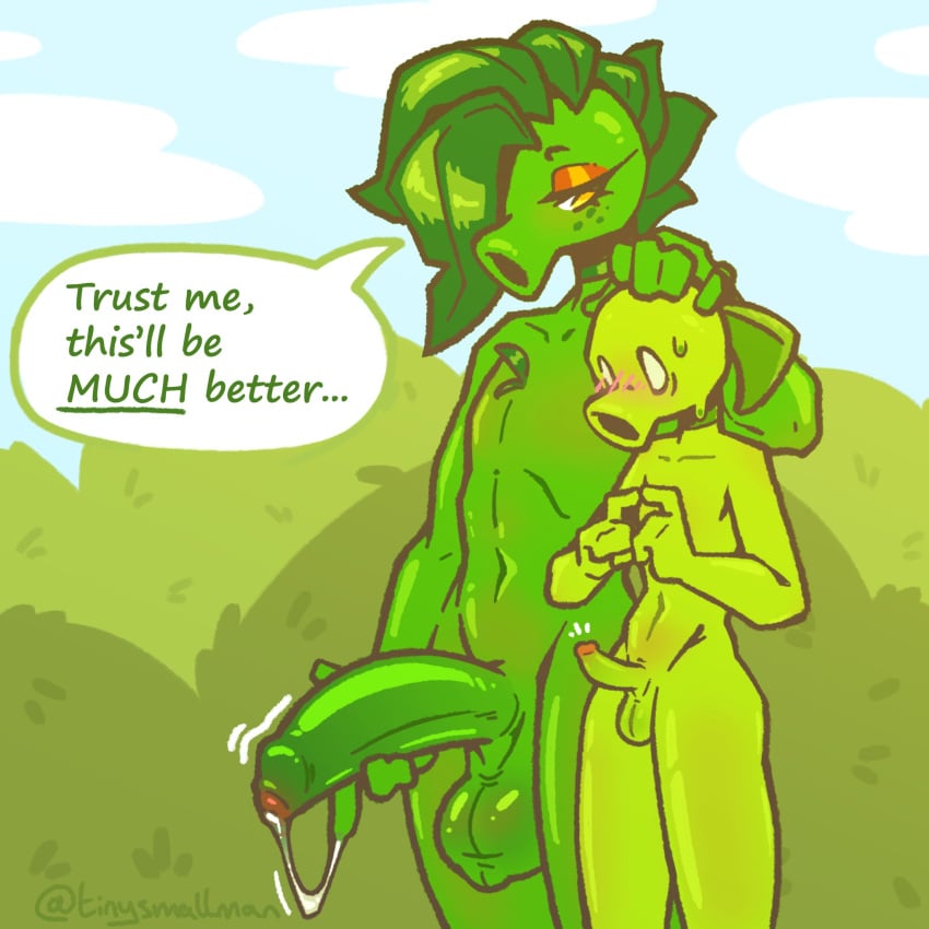 Original Character & Peashooter (Plants Vs Zombies) Rule 34