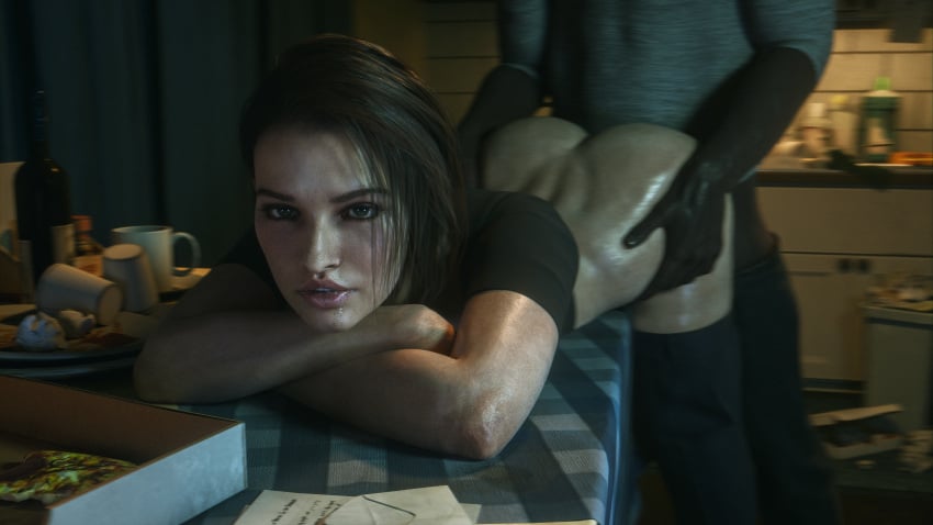 Jill Valentine Resident Evil Rule 34 – From Behind 3D Pic #2