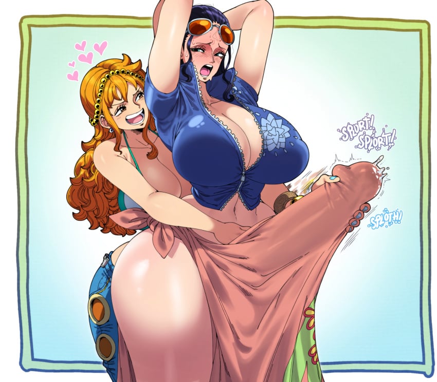 Nami & Nico Robin One Piece Rule 34 – Handjob AI Pic
