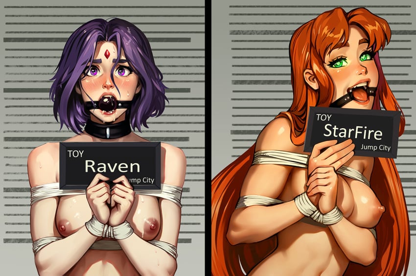 Koriand'r & Rachel Roth (Dc) Rule 34 – Ball Gag