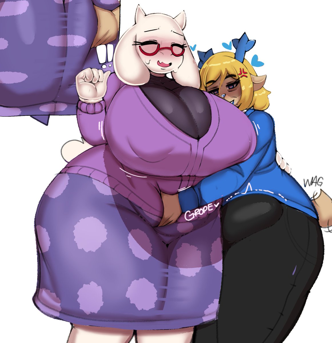 Carol Holiday & Toriel (Deltarune) Rule 34 – Anthro