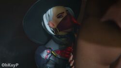 Ashe (Overwatch) Rule 34 Video – Blowjob