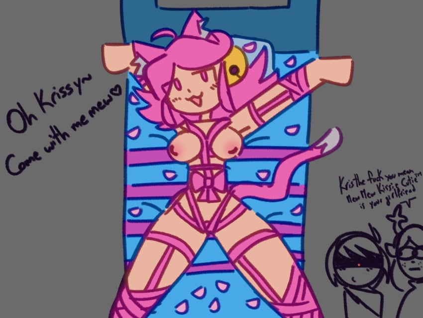 Kris & Mad Mew Mew (Deltarune) Rule 34 – Bondage