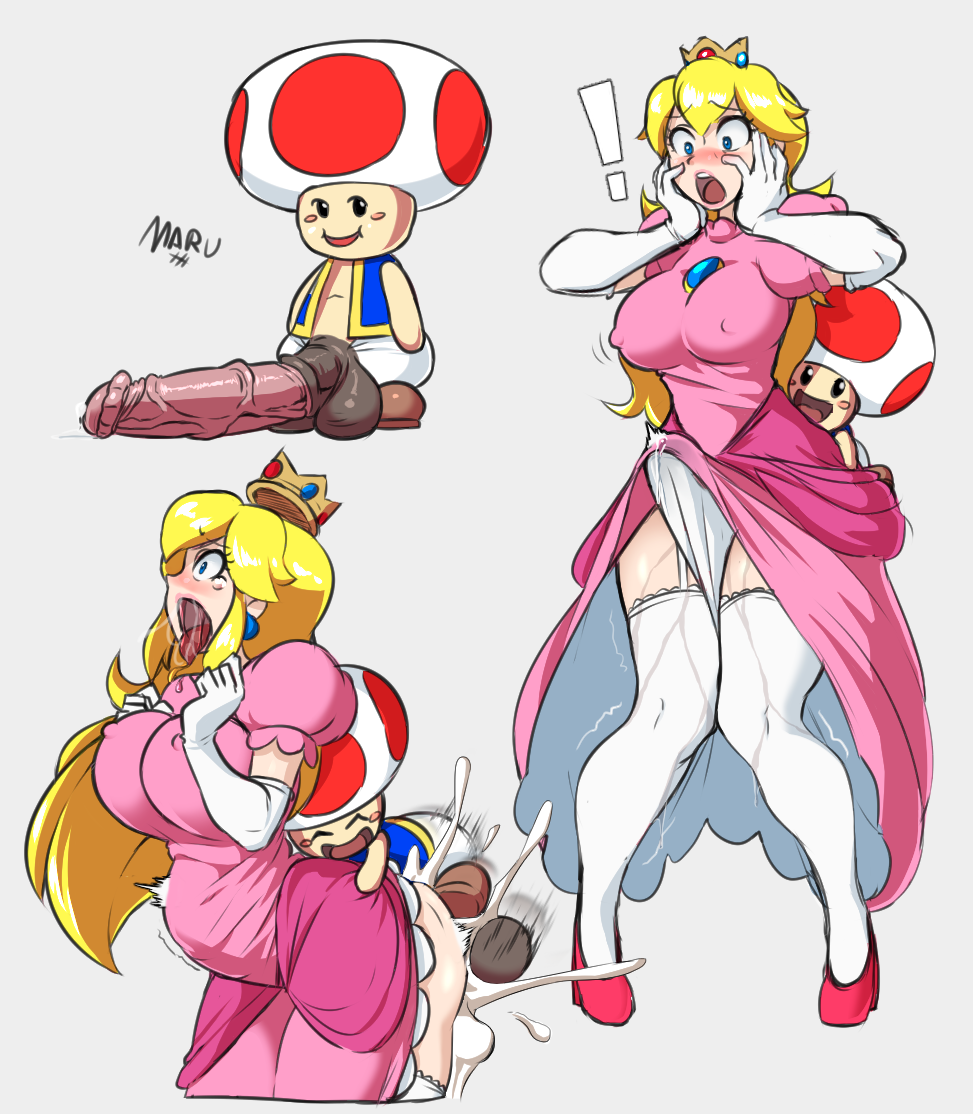 Princess Peach & Toad (Mario) Rule 34 – Ahe Gao