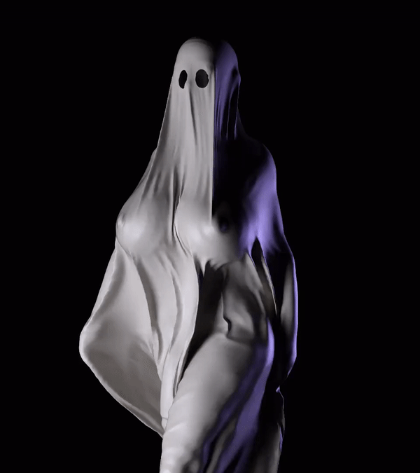 Halloween Rule 34 GIF – Bedsheet