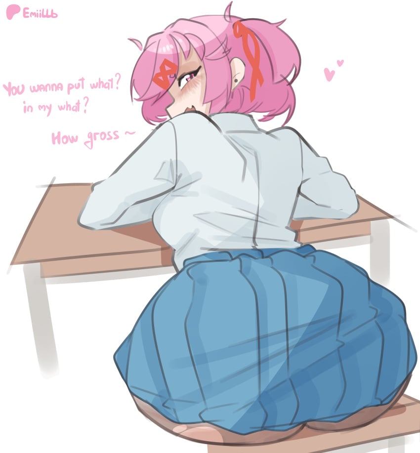 Natsuki (Ddlc) Rule 34 – Arms On Table