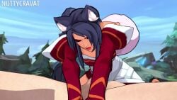 Ahri & Vastaya League of Legends Rule 34 – Footjob Animation #2