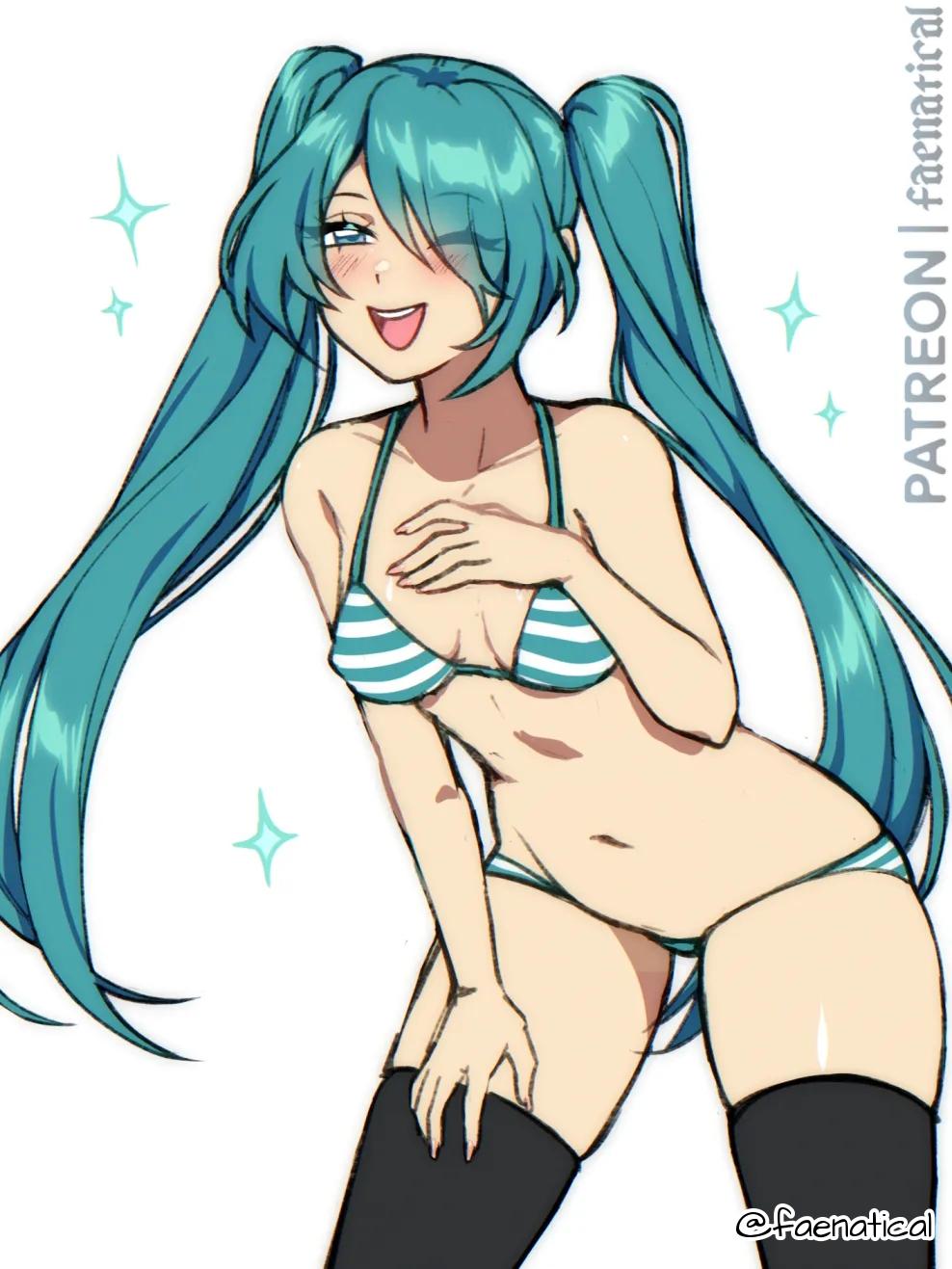 Hatsune Miku (Vocaloid) Rule 34 – Almost Naked