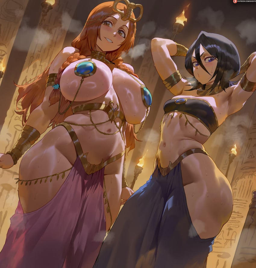 Inoue Orihime & Kuchiki Rukia (Bleach) Rule 34