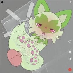 Pokemon & Sprigatito (Nintendo) Rule 34 Video – Against Glass
