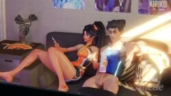 Anran & Wuyang Overwatch Rule 34 – Handjob 3D Animation