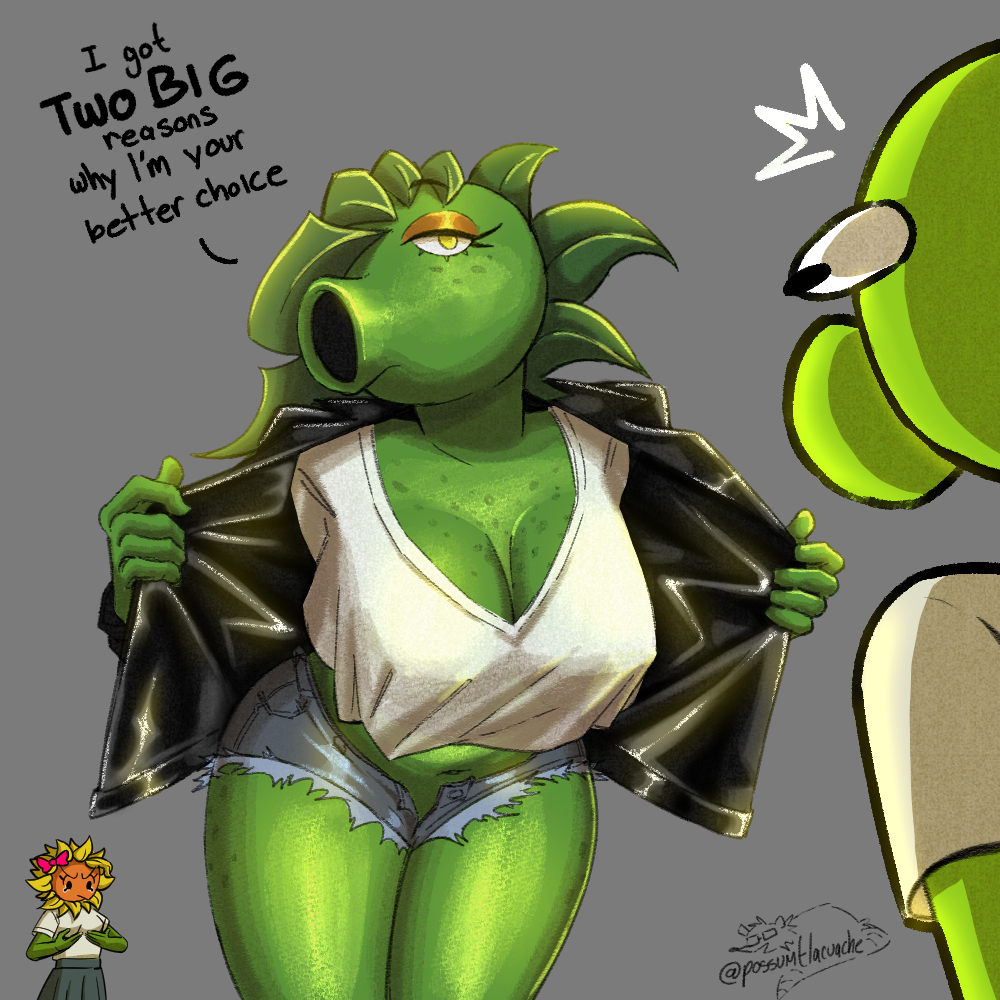 Peashooter & Peablaze Plants vs Zombies Rule 34 – Anthro Pic #62