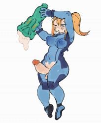 Samus Aran Metroid Rule 34 – Futanari Animation