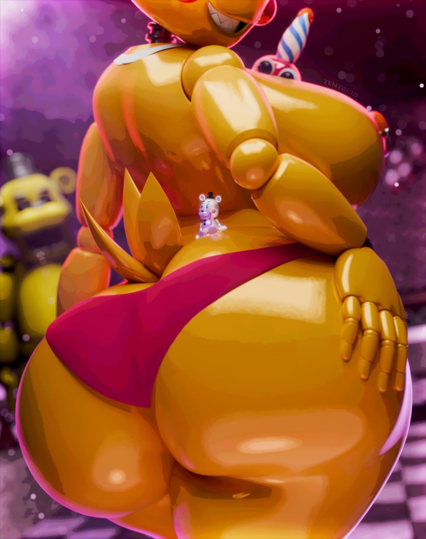 Cupcake & Golden Freddy (Five Nights At Freddy's) Rule 34