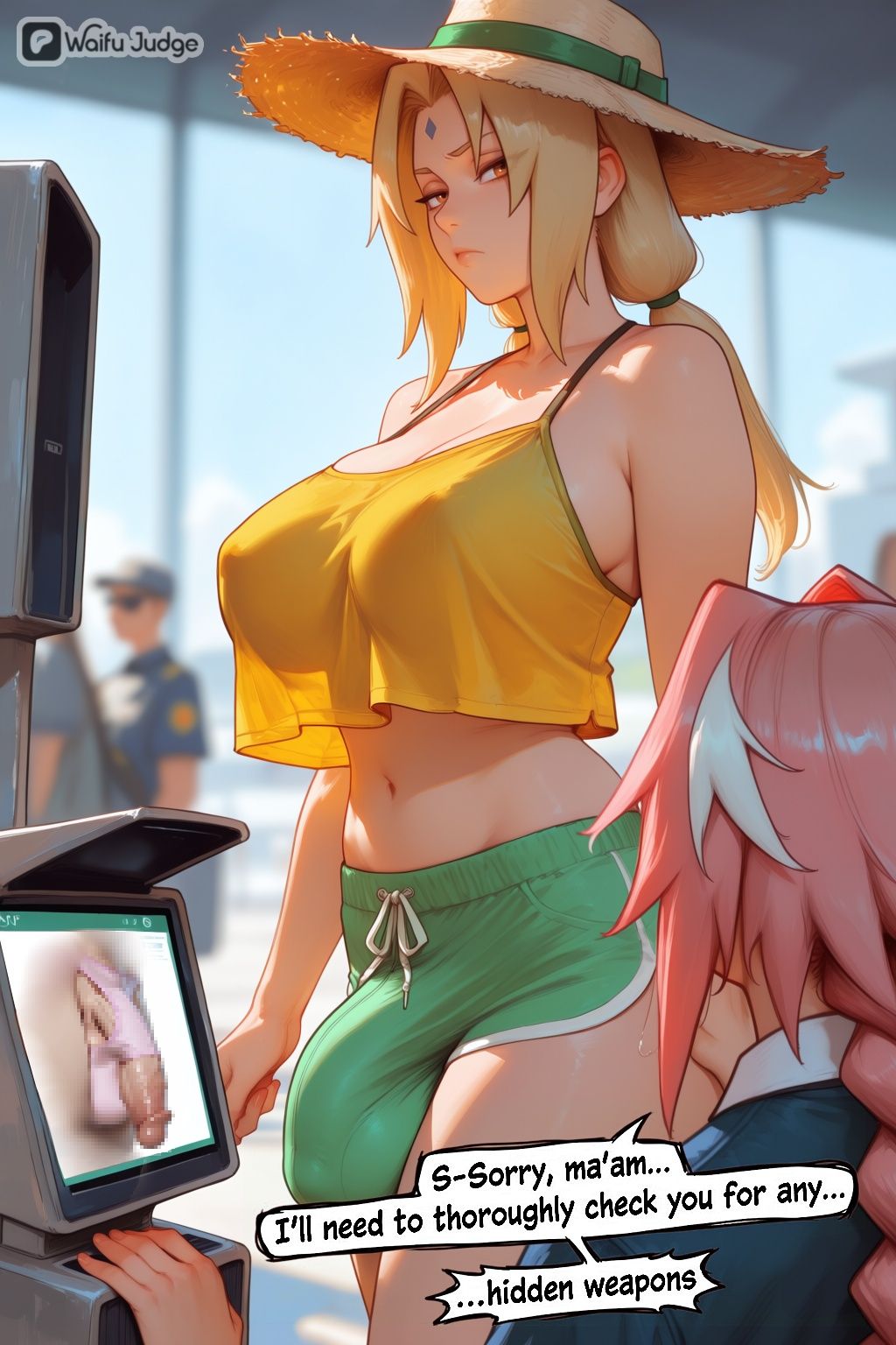 Astolfo & Tsunade (Fate) Rule 34 – Airport