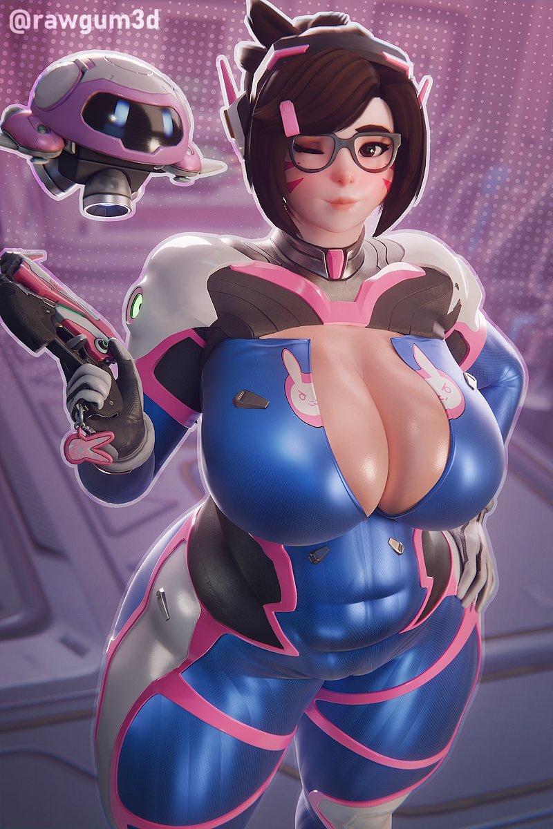 Mei & Scrag D.Va Overwatch Rule 34 – Thick Thighs 3D Pic