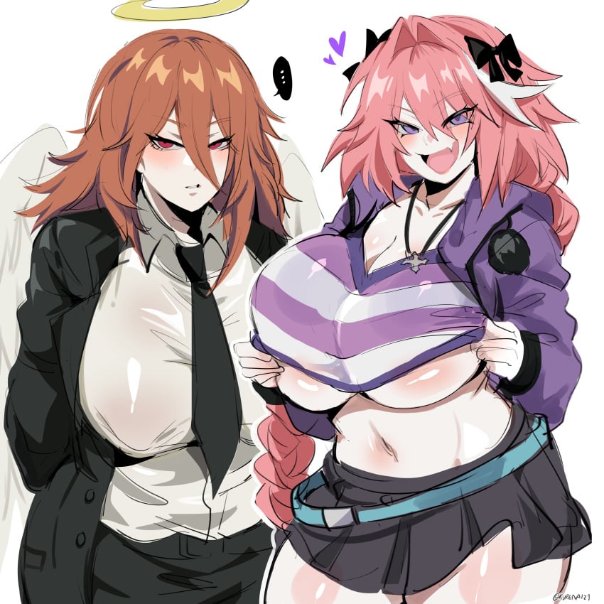 Angel Devil & Astolfo (Chainsaw Man) Rule 34 – Breasts