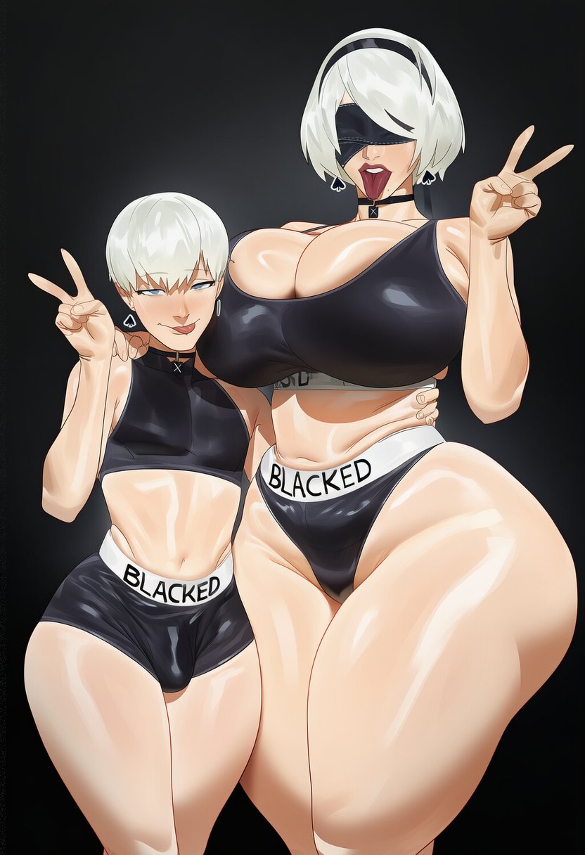 2b & 9s (Nier: Automata) Rule 34 – Blacked Clothing
