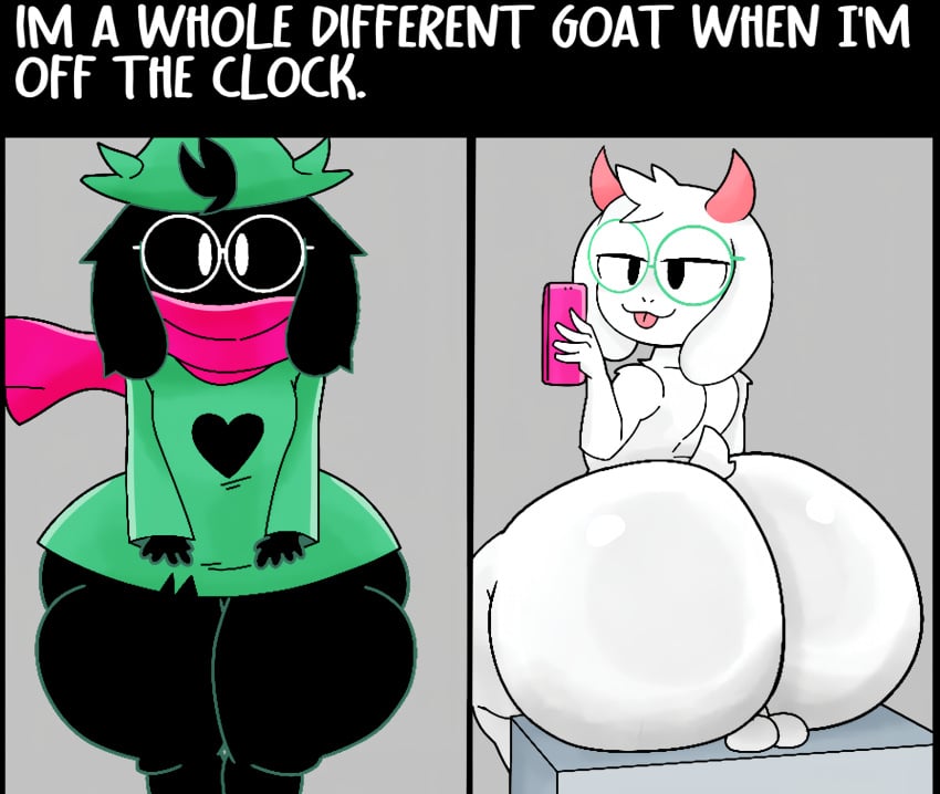 Ralsei & Ralsei With Black Fur (Deltarune) Rule 34