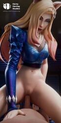 Ahri League of Legends Rule 34 – Cowgirl & Fox Ears 3D Animation