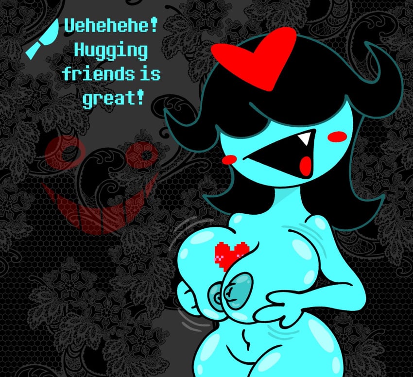 Aqua & Friend (Deltarune) Rule 34 – Blushing