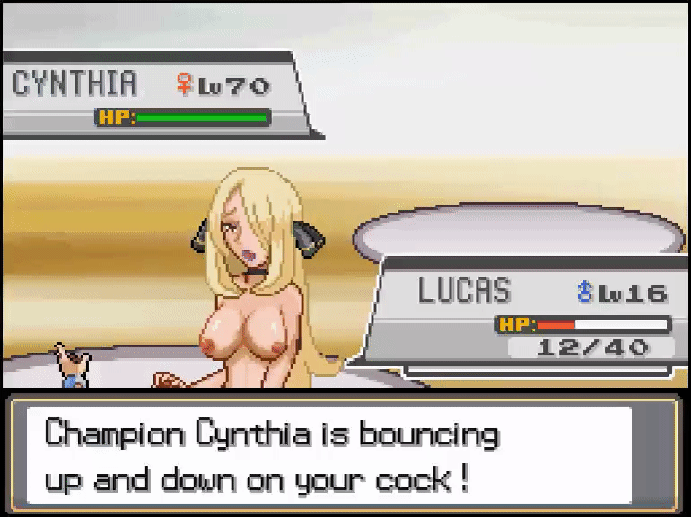 Cynthia & Lucas (Game Freak) Rule 34 GIF – Alternate Breast Size