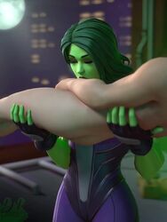She-hulk & She-hulk (Fortnite) Rule 34 Video – Assertive Female