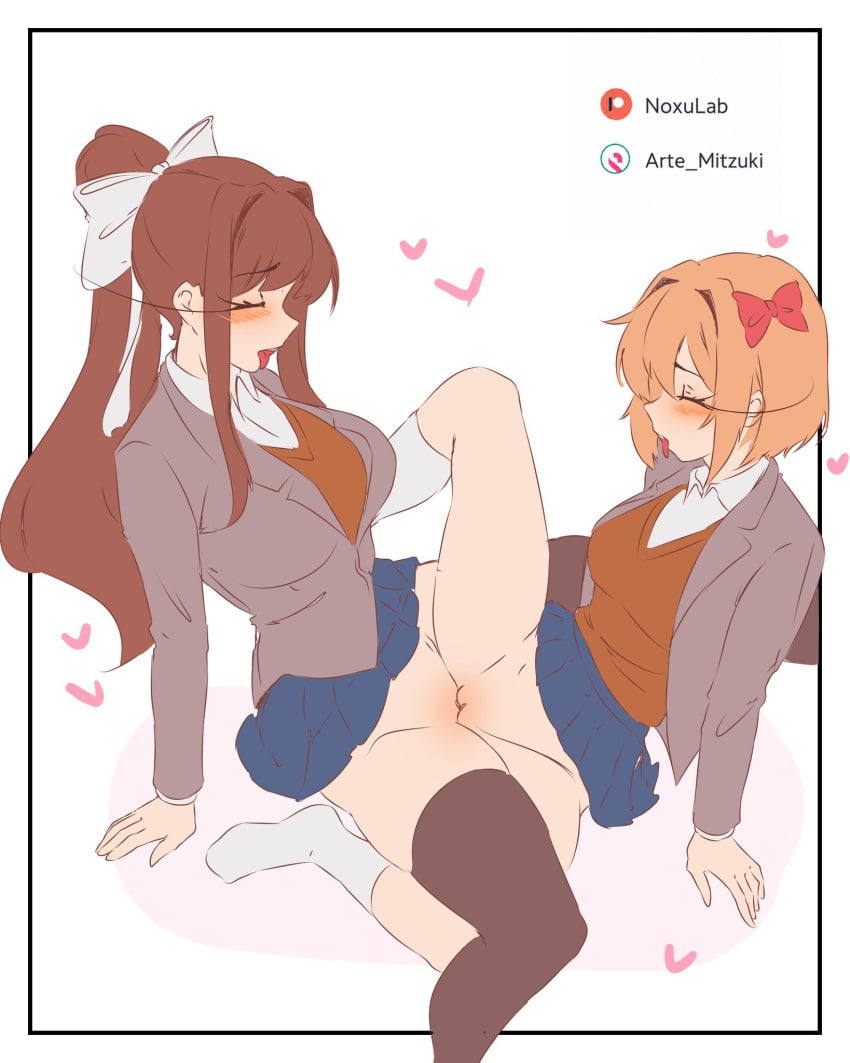 Monika & Sayori (Ddlc) Rule 34 – Blonde Hair