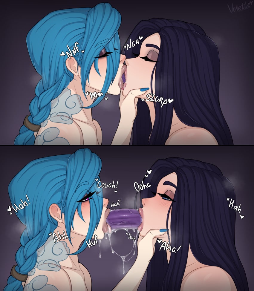 Arcane Caitlyn & Arcane Jinx Rule 34 – Big Lips