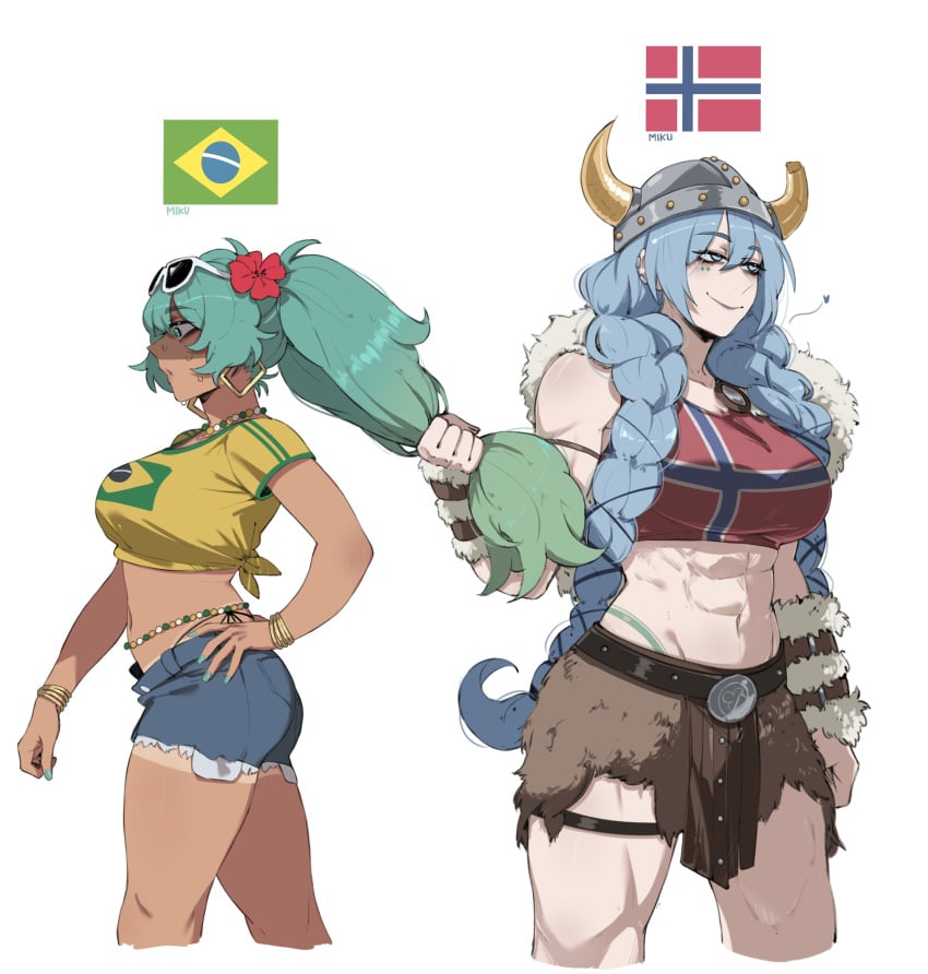 Brazilian Miku & Hatsune Miku (World Cup) Rule 34