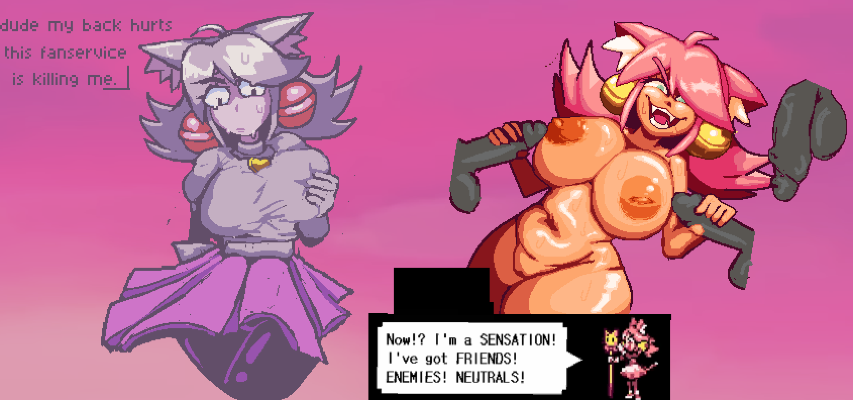 Mad Dummy & Mad Mew Mew (Deltarune) Rule 34 – Animal Ears