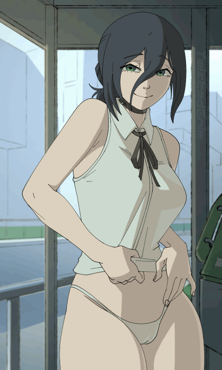 Reze (Chainsaw Man) Rule 34 GIF – Bare Shoulders