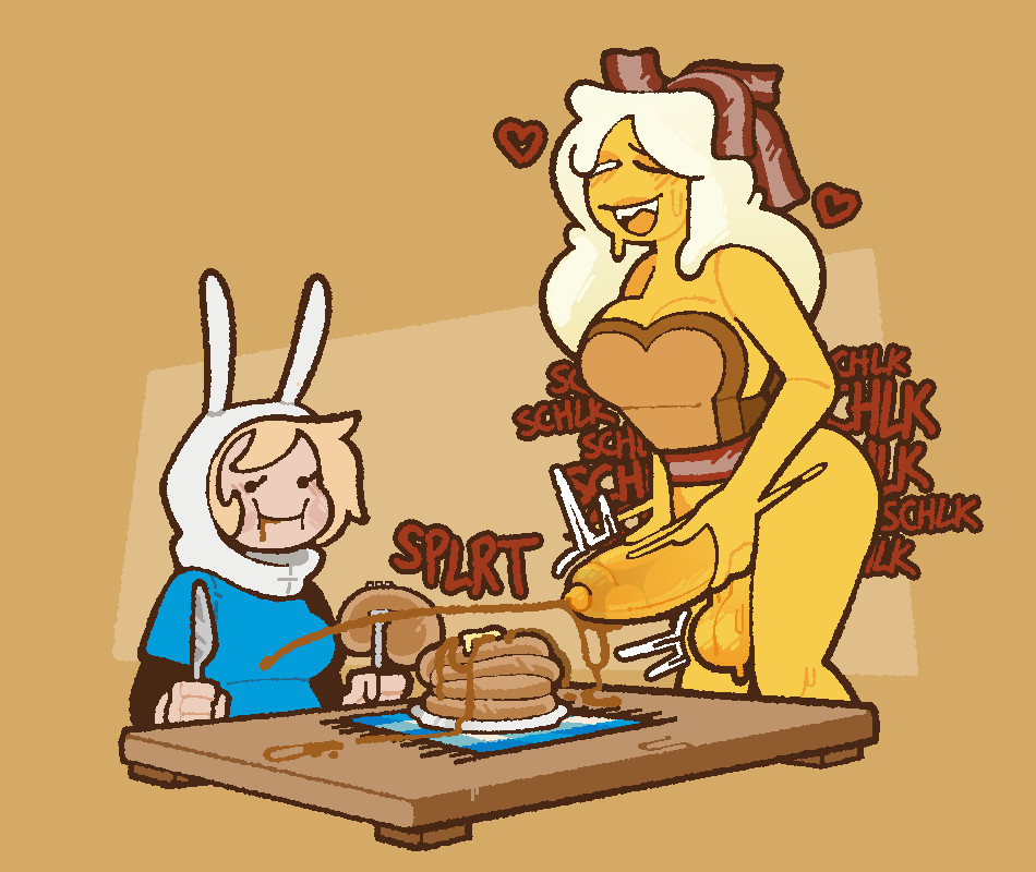 Breakfast Princess & Fionna The Human Girl (Adventure Time) Rule 34